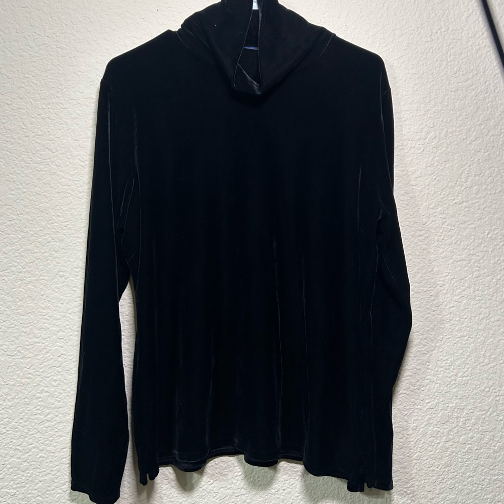 Hunt Club VTG Womens Black Long Sleeve Turtleneck Warm 90s Y2K Preppy Large